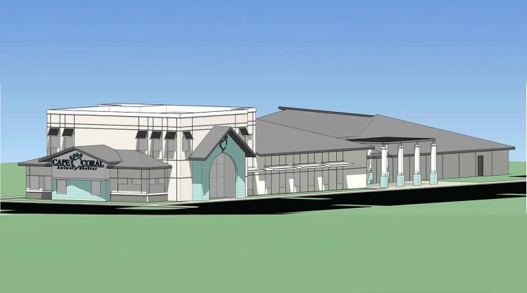 Cape Coral Animal Shelter Phase II: Side view perspective